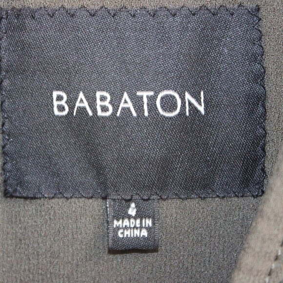 Aritzia Babaton Redford Blazer Vest Olive Green Moto Zip Utility Sleeveless 4 - Picture 2 of 3